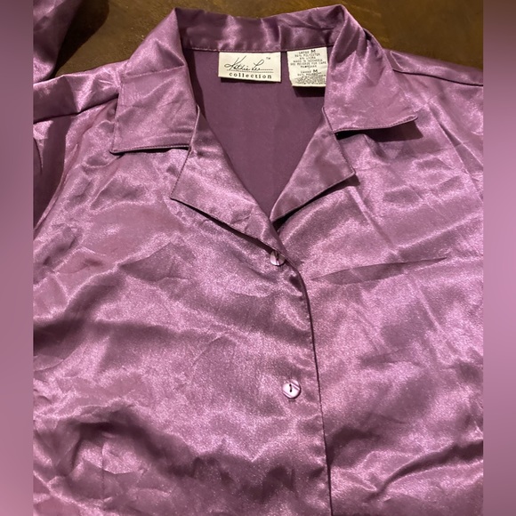 Ladies Size Medium Kathy Lee Collection Silk Button Down Dress Shirt - Picture 14 of 15